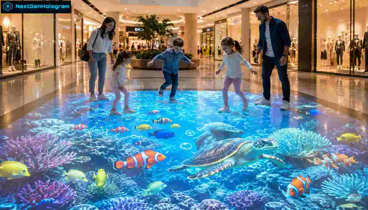 Commercial 3D Hologram Floor Displays for Brand Advertising
